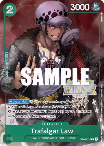 Trafalgar Law (Offline Regional 2023) [Winner] (OP02-035), One Piece Promotion Cards — One Piece card price