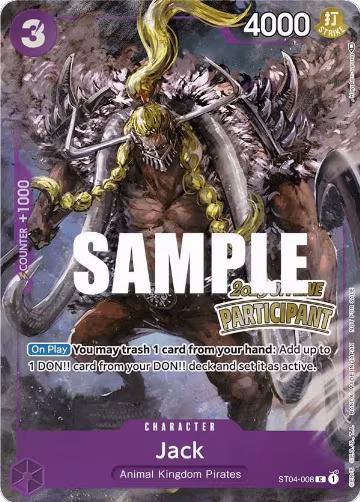 Jack (Offline Regional 2023) [Participant] (ST04-008), One Piece Promotion Cards — One Piece card price