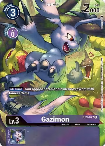 Gazimon (Alternate Art) (BT3-077 C), Dimensional Phase — Digimon card price