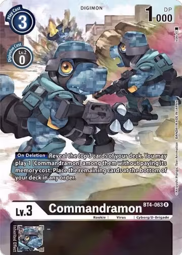 Commandramon (Alternate Art) (BT4-063 R), Dimensional Phase — Digimon card price