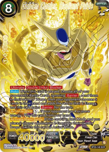 Golden Cooler, Radiant Pride (SCR) (BT20-148), Power Absorbed — DB Super card price
