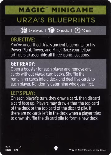 Magic Minigame: Urza's Blueprints (2), The Brothers' War — Magic card price