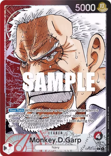Monkey.D.Garp (002) (Alternate Art) (OP02-002) — card price