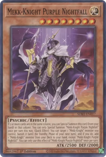 Mekk-Knight Purple Nightfall (SDBT-EN017), Structure Deck: Beware of Traptrix — Yu-Gi-Oh! card price