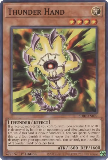 Thunder Hand (SDBT-EN022), Structure Deck: Beware of Traptrix — Yu-Gi-Oh! card price