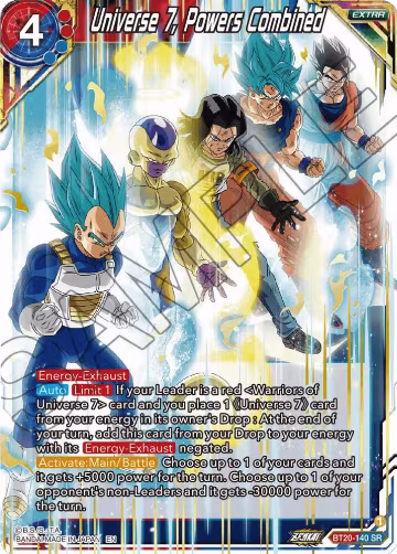 Universe 7, Powers Combined (BT20-140), Power Absorbed — DB Super card price