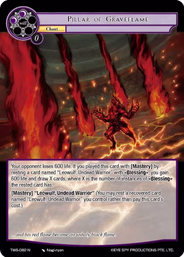 Pillar of Graveflame (TWS-082 N), The War of the Suns — Force of Will card price