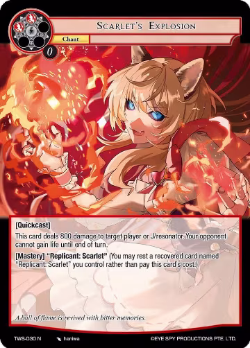Scarlet's Explosion (TWS-030 N), The War of the Suns — Force of Will card price