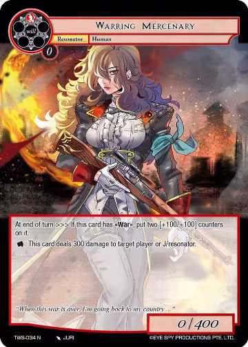 Warring Mercenary (TWS-034 N), The War of the Suns — Force of Will card price