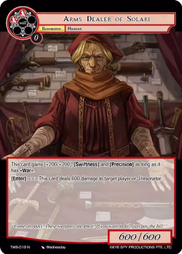 Arms Dealer of Solari (TWS-019 N), The War of the Suns — Force of Will card price