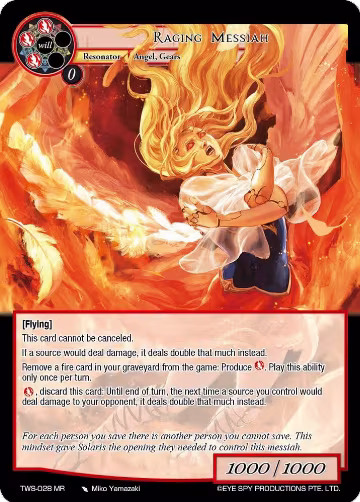 Raging Messiah (TWS-028 MR) — card price
