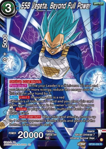 SSB Vegeta, Beyond Full Power (BT20-032), Power Absorbed — DB Super card price