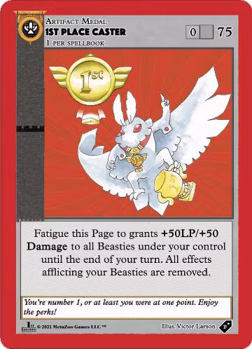 1ST Place Caster (LP75), Medals — MetaZoo card price