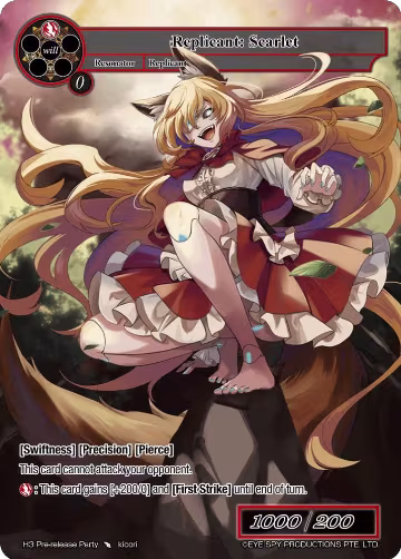 Replicant: Scarlet (H3 Pre-release Party), Promo Cards — Force of Will card price