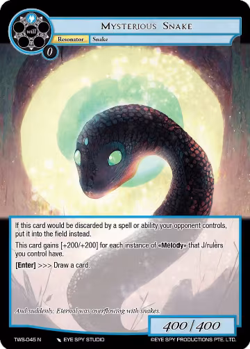 Mysterious Snake (TWS-045 N), The War of the Suns — Force of Will card price