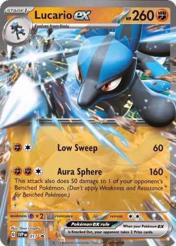 Lucario ex - 017 (017), Scarlet & Violet Promo Cards — Pokémon card price