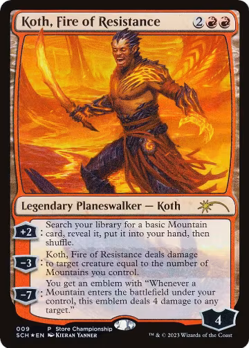 Koth, Fire of Resistance (9), Game Day & Store Championship Promos — Magic card price