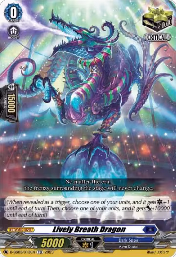 Lively Breath Dragon (D-SS03/013EN), D-SS03: Stride Deckset -Chronojet- — Vanguard card price