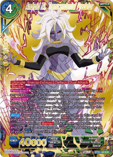 Android 21, Transcendental Predator (BT20-149), Power Absorbed — DB Super card price