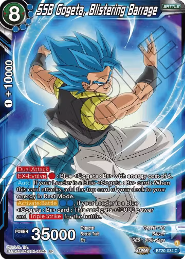 SSB Gogeta, Blistering Barrage (BT20-034), Power Absorbed — DB Super card price