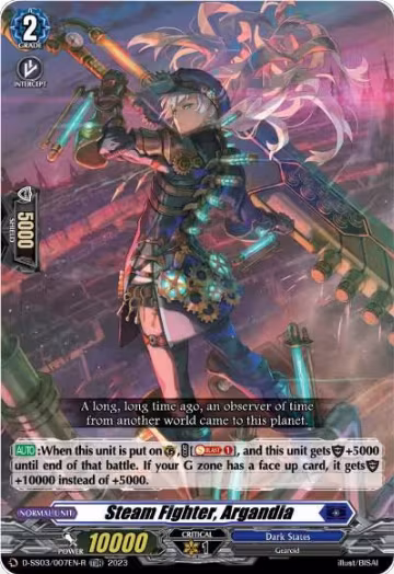 Steam Fighter, Argandia (TDR) (D-SS02/007EN-R), D-SS03: Stride Deckset -Chronojet- — Vanguard card price