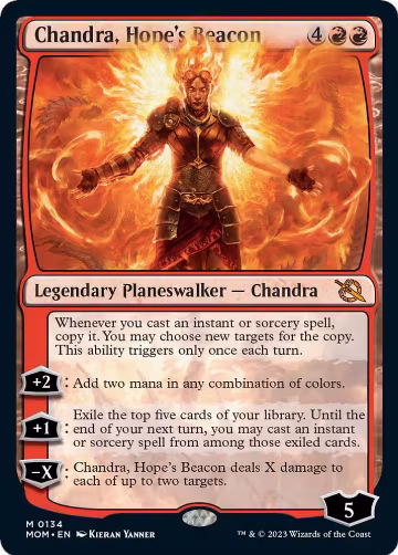 Chandra, Hope's Beacon (134), March of the Machine — Magic card price