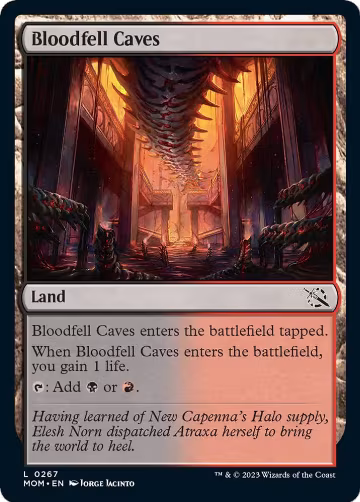 Bloodfell Caves (267), March of the Machine — Magic card price
