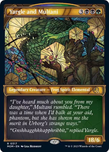 Yargle and Multani (Showcase) (317), March of the Machine — Magic card price