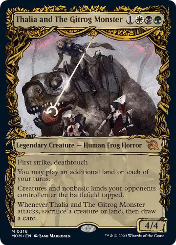 Thalia and The Gitrog Monster (Showcase) (316), March of the Machine — Magic card price