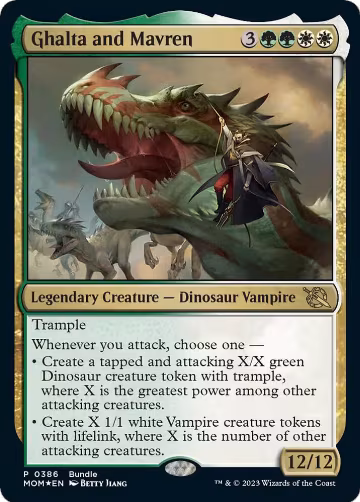 Ghalta and Mavren (MOM Bundle) (386), Unique and Miscellaneous Promos — Magic card price