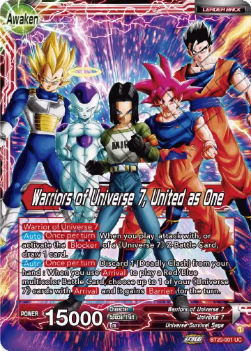 Android 17 // Warriors of Universe 7, United as One (BT20-001), Power Absorbed — DB Super card price