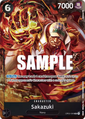 Sakazuki (Alternate Art) (OP02-099), Paramount War — One Piece card price