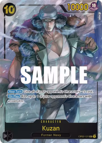 Kuzan (121) (Alternate Art) (OP02-121), Paramount War — One Piece card price