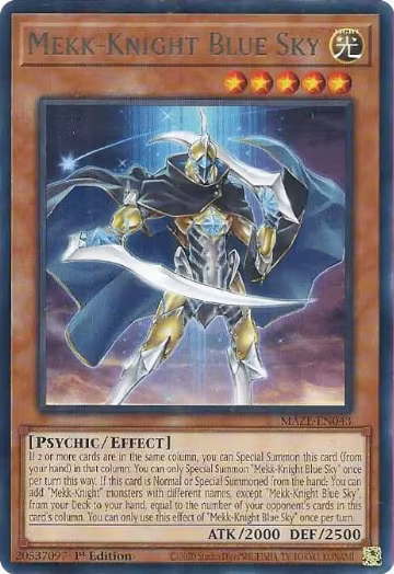 Mekk-Knight Blue Sky (MAZE-EN043), Maze of Memories — Yu-Gi-Oh! card price