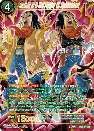 Android 17 & Hell Fighter 17, Synchronized (SPR) (BT20-077), Power Absorbed — DB Super card price