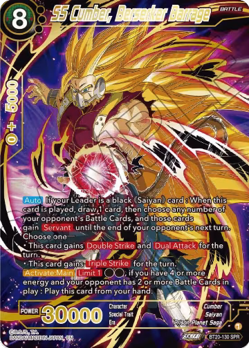 SS Cumber, Berserker Barrage (SPR) (BT20-130), Power Absorbed — DB Super card price