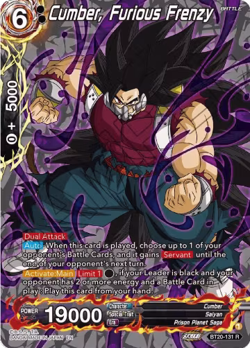 Cumber, Furious Frenzy (Silver Foil) (BT20-131), Power Absorbed — DB Super card price