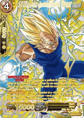 SS Vegeta, Indomitable Spirit (Gold-Stamped) (BT20-097), Power Absorbed — DB Super card price