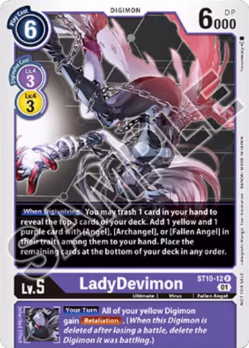 LadyDevimon (Tamer Goods Set Angewomon & LadyDevimon) (ST10-12 R) — card price