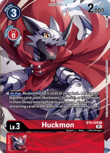 Huckmon (Digimon Royal Knights Card Set) (BT6-009 R), Double Diamond — Digimon card price