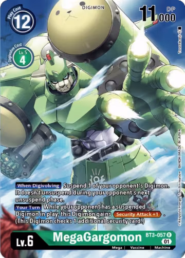MegaGargomon (Digimon Card Game Deck Box Set) (BT3-057 R), Release Special Booster 1.5 — Digimon card price