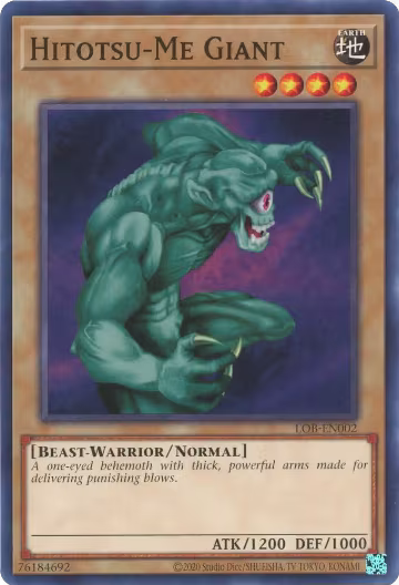 Hitotsu-Me Giant (LOB-EN002), Legend of Blue Eyes White Dragon (25th Anniversary Edition) — Yu-Gi-Oh! card price