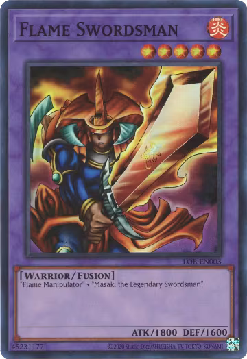 Flame Swordsman (LOB-EN003), Legend of Blue Eyes White Dragon (25th Anniversary Edition) — Yu-Gi-Oh! card price