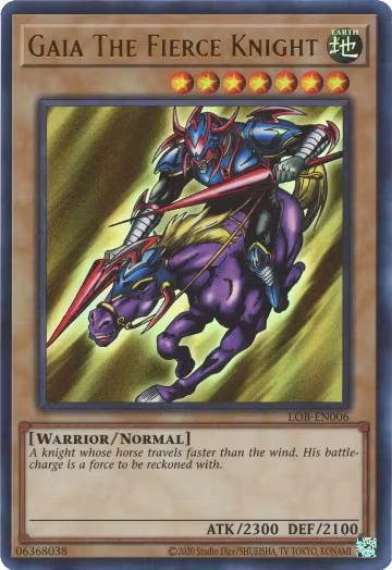 Gaia The Fierce Knight (LOB-EN006), Legend of Blue Eyes White Dragon (25th Anniversary Edition) — Yu-Gi-Oh! card price