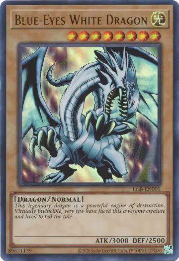 Blue-Eyes White Dragon (LOB-EN001) — card price