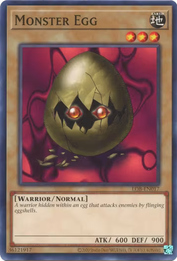 Monster Egg (LOB-EN017), Legend of Blue Eyes White Dragon (25th Anniversary Edition) — Yu-Gi-Oh! card price