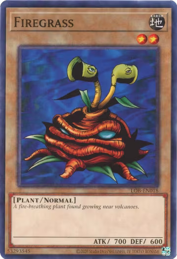 Firegrass (LOB-EN018), Legend of Blue Eyes White Dragon (25th Anniversary Edition) — Yu-Gi-Oh! card price