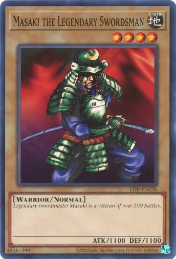 Masaki the Legendary Swordsman (LOB-EN038), Legend of Blue Eyes White Dragon (25th Anniversary Edition) — Yu-Gi-Oh! card price