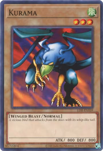 Kurama (LOB-EN039), Legend of Blue Eyes White Dragon (25th Anniversary Edition) — Yu-Gi-Oh! card price
