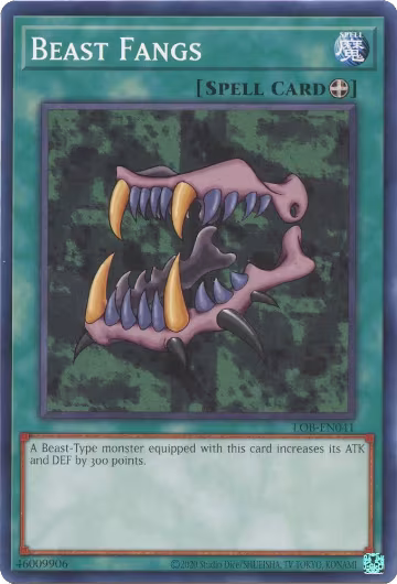 Beast Fangs (LOB-EN041), Legend of Blue Eyes White Dragon (25th Anniversary Edition) — Yu-Gi-Oh! card price